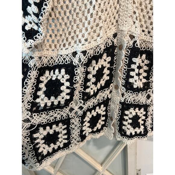 NWT Solitaire size 1X crocheted cardigan sweater - Picture 2 of 4